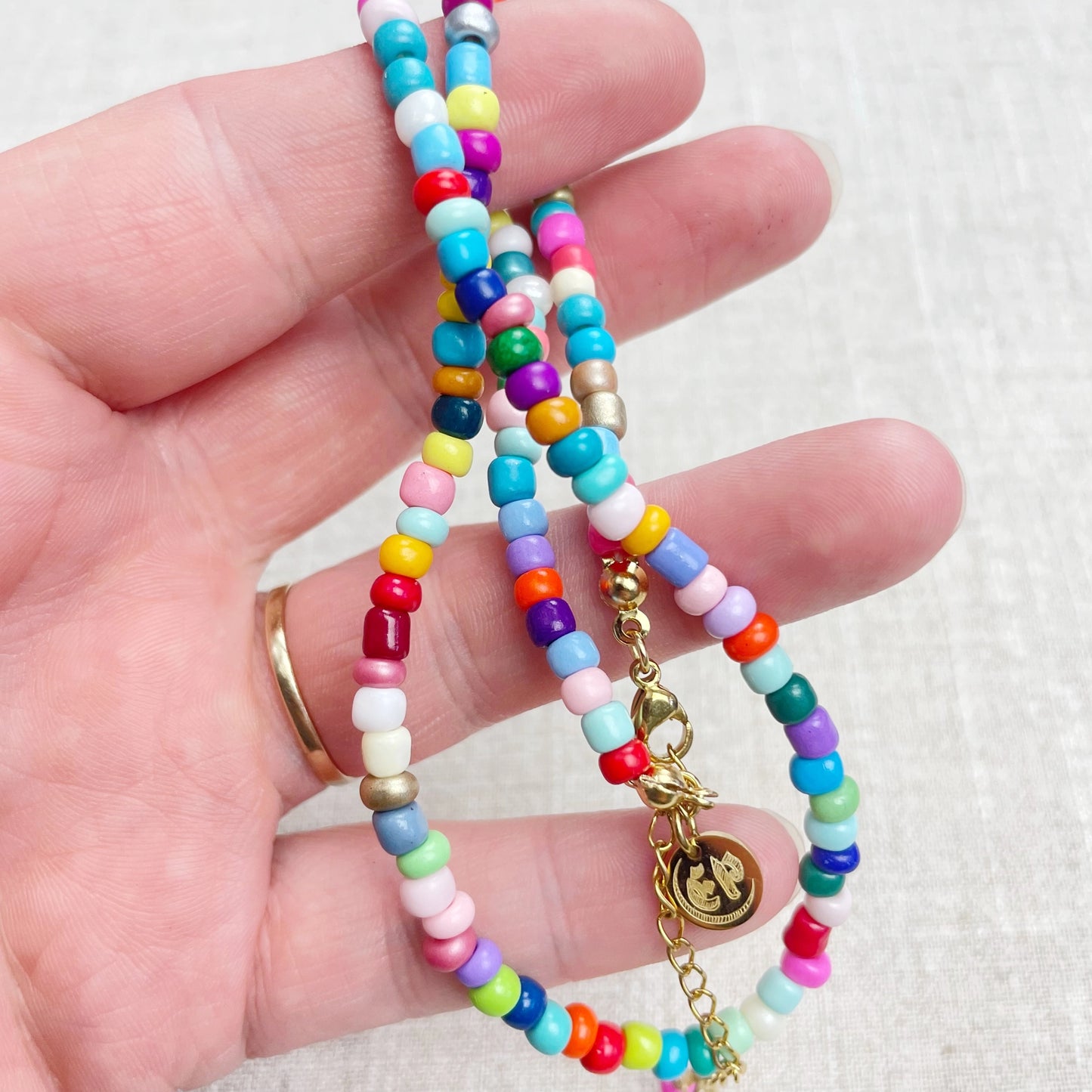 Mixie Bubblegum Beaded Necklace
