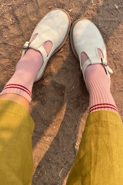 Boyfriend Socks in Vintage Pink