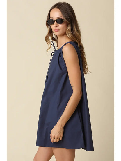 Elena Sleeveless Cotton Mini Dress