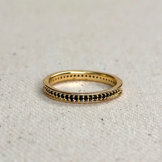 Eternity Band Ring in Black