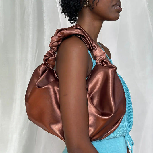 Knot Croissant Bag in Hazelnut