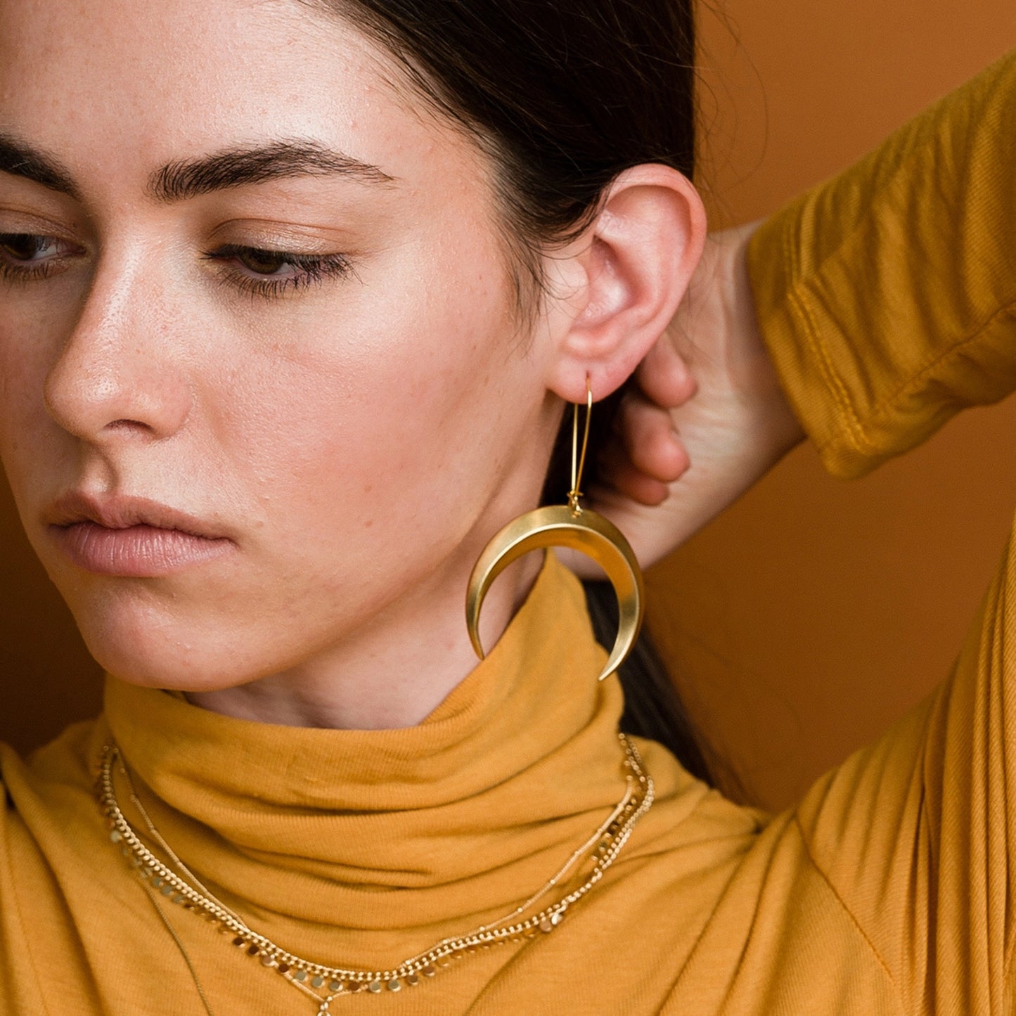 Eclipse Crescent Moon Earrings