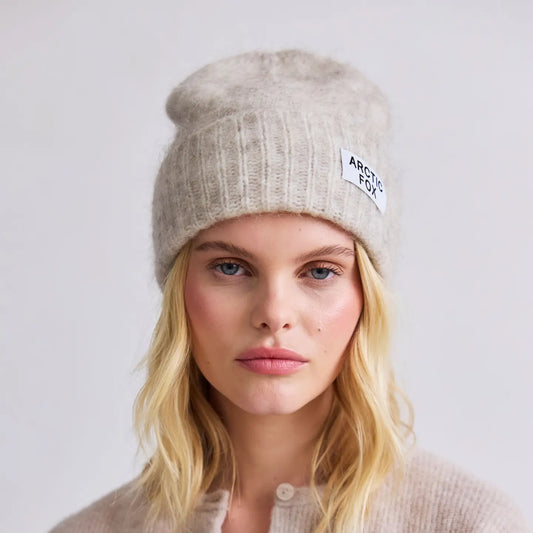 The Mohair Beanie - Alpine Ecru