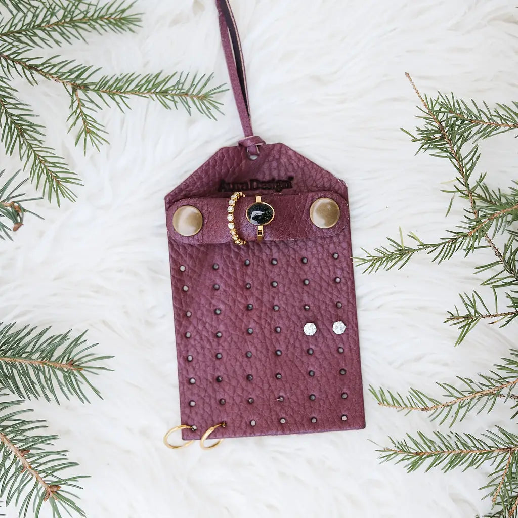 Leather Earring Jewelry Holder