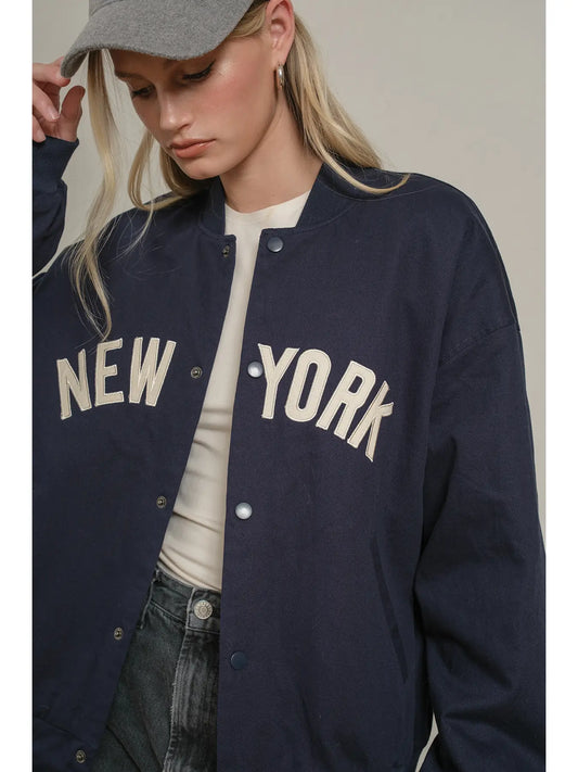 New York Patchwork Varsity Jacket