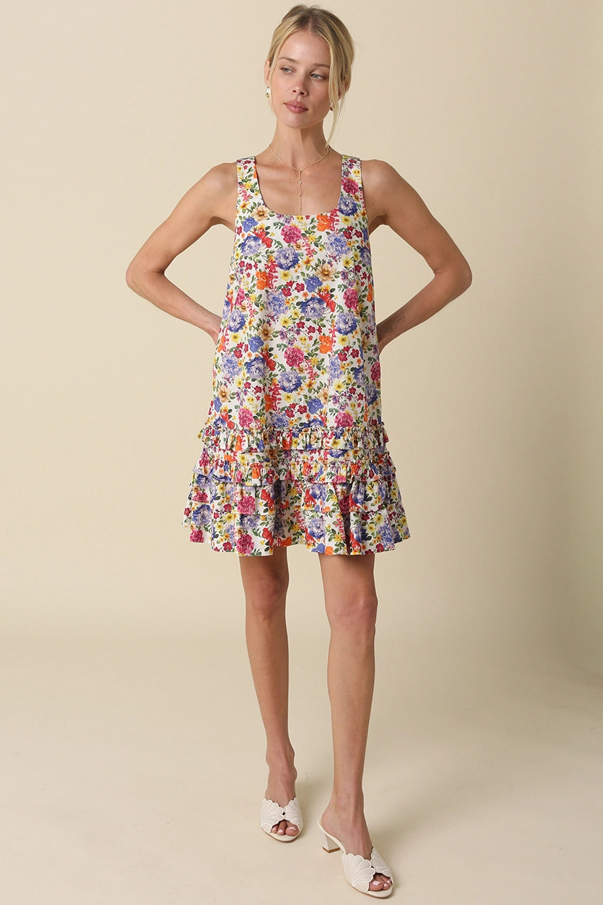 Saniya Floral Tiered Mini Dress