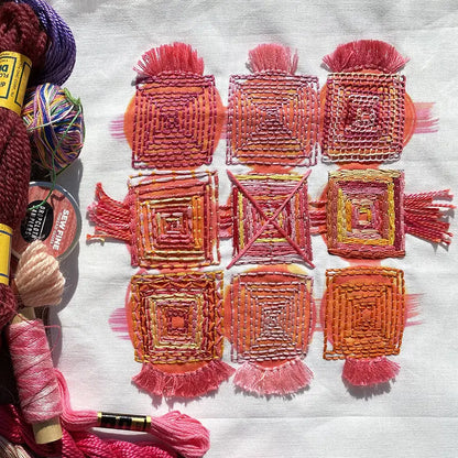 Log Cabin Embroidery Sampler