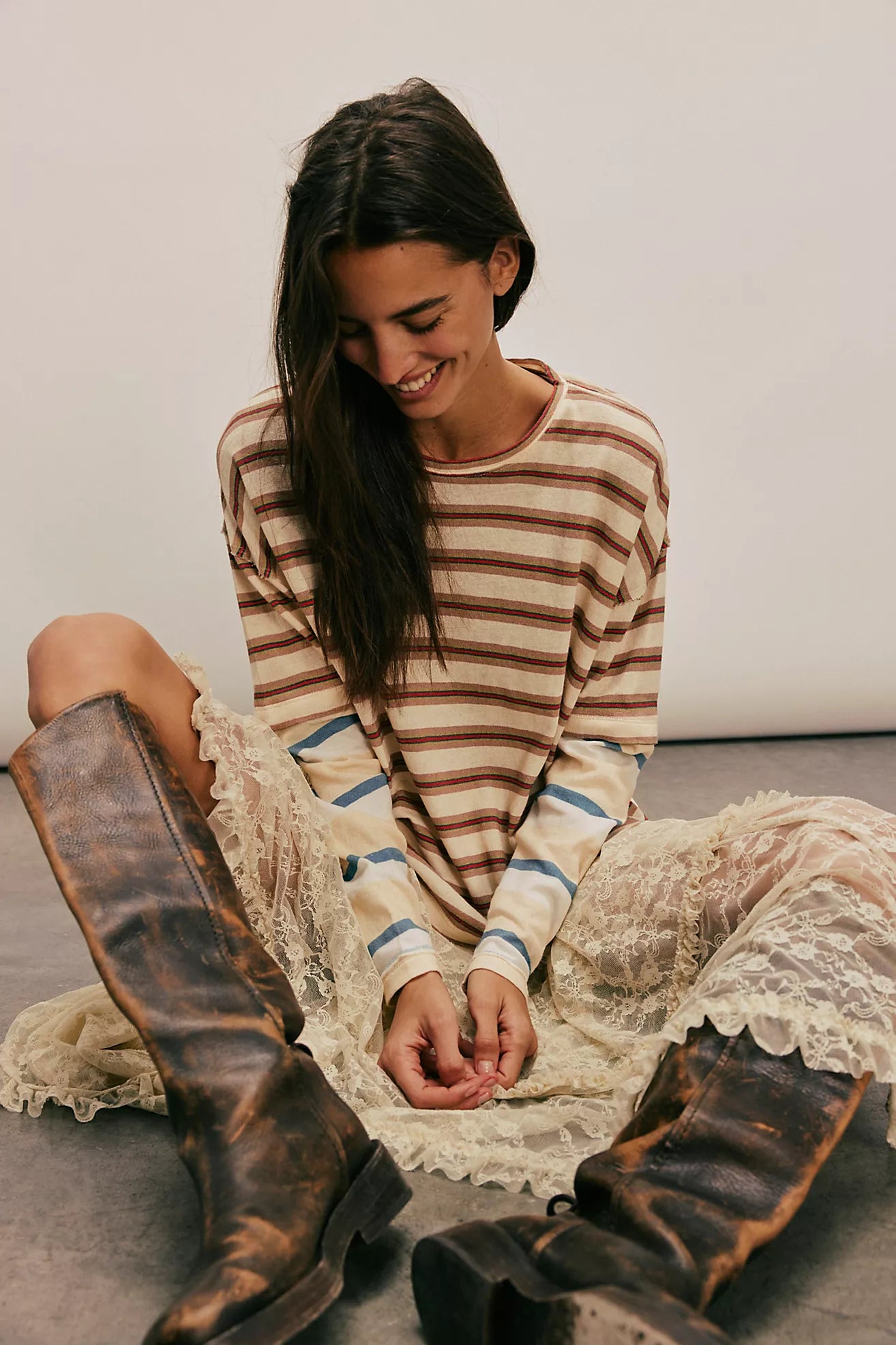 Free People Nina Stripe Longsleeve