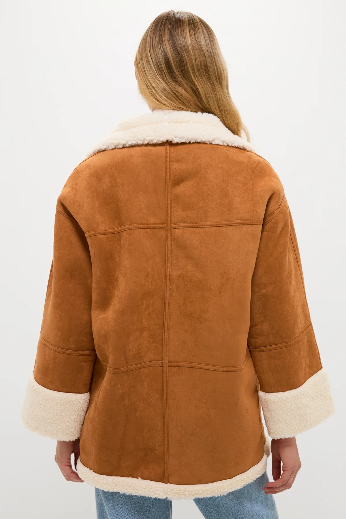 Oversized Faux Fur Trim Moto Jacket