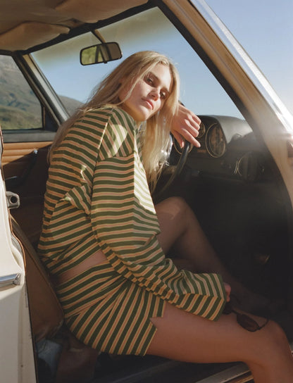Striped Shorts in Melon