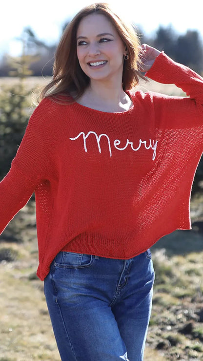 Merry Embroidered Sweater